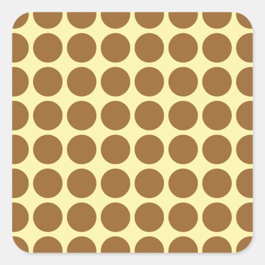 ブラウンシュガークリームニュートラルドット スクエアシール (正面)