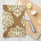 ブラウンシュガーサザンコテージダマスク キッチンタオル (四つ折り)