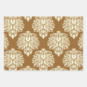 ブラウンシュガーサザンコテージダマスク ラッピングペーパーシート (正面2)