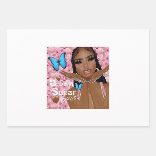 ブラウンシュガーベビーギフトラップ13 ラッピングペーパーシート (正面)