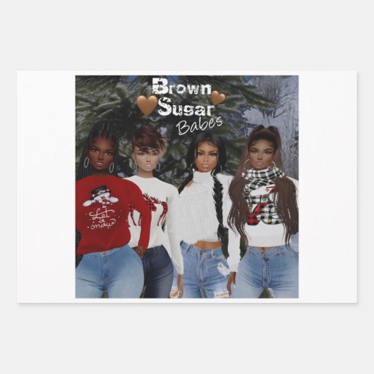 ブラウンシュガーベビーギフトラップ3 ラッピングペーパーシート (正面)