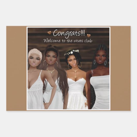 ブラウンシュガーベビーギフトラップ4 ラッピングペーパーシート (正面)