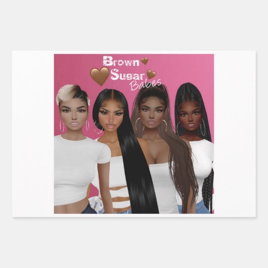 ブラウンシュガーベビーギフトラップ6 ラッピングペーパーシート (正面)