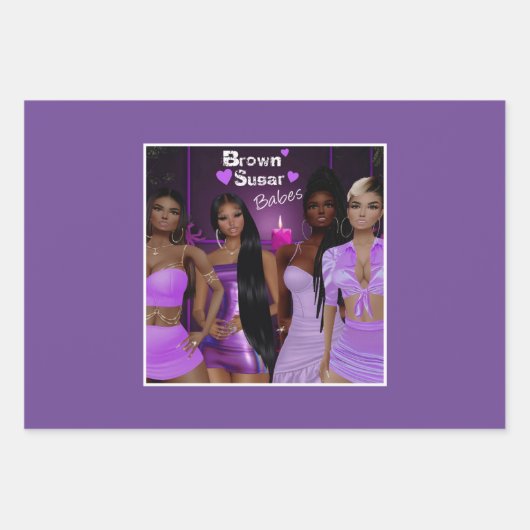 ブラウンシュガーベビーギフトラップ7 ラッピングペーパーシート (正面)