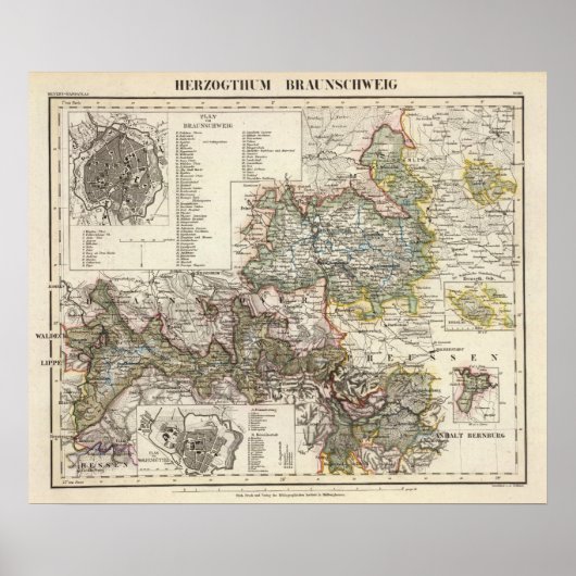 ブラウンシュヴァイグとウォルフェンビュッテドイツ ポスター (正面)