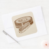 ブラウンシューポーランドスズ スクエアシール (封筒)