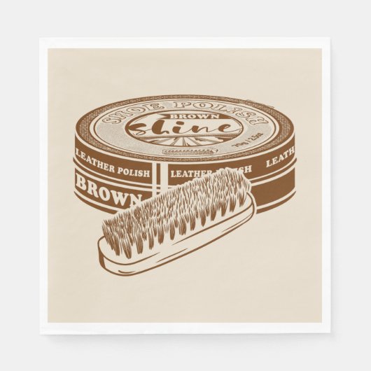 ブラウンシューポーランドスズ スタンダードランチョンナプキン (正面)