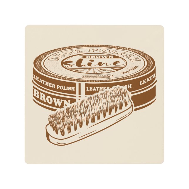 ブラウンシューポーランドスズ メタルプリント (正面)