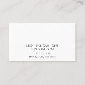 ブラウンシルエットミニマルコーヒーカップカフェ ロイヤリティカード (裏面)