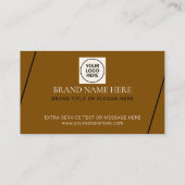 ブラウンシンプルフォーマルQRコードプロフェッショナルモダン 名刺 (裏面)