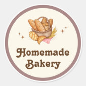 ブラウンシンプルベーカリー ラウンドシール (正面)