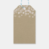 ブラウンシンプル紙素朴ホワ結婚イトライト ギフトタグ (裏面)