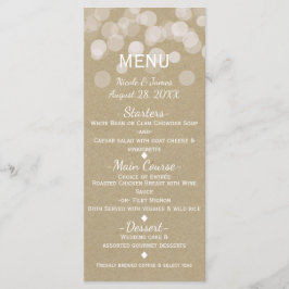 ブラウンシンプル紙素朴ラ結婚イトのメニュー メニュー