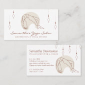 ブラウンシークレットジオメトリポーズヨガピラテスコー 名刺 (正面/裏面)