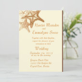 ブラウンシースタービーチ結婚式招待 招待状 (スタンド正面)