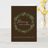 ブラウンシ企業のックホリーベリーリースクリスマス カード (黄色い花)