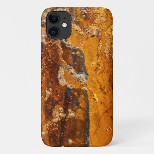 ブラウンジェムストーン石のテクスチャiPhone 11ケース Case-Mate iPhoneケース (裏面)