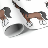 ブラウンジプシーバンナークリーデールシャーホースパターン ラッピングペーパー (ロールコーナー)