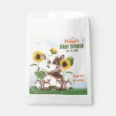 ブラウンジャージー牛ひまわり赤ちゃんシャワー フェイバーバッグ (正面)
