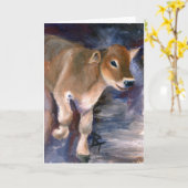 ブラウンスイスカーフ空白のカード カード (黄色い花)