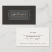 ブラウンスエードルック弁護士プラークスタイル 名刺 (正面/裏面)