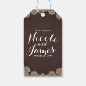 ブラウンスエードレザーヴィンテージレースウェスタン結婚ズ ギフトタグ (裏面)