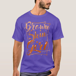 ブラウンスキンガールブラックメラニンクイーン魔法ジュネティーン Tシャツ