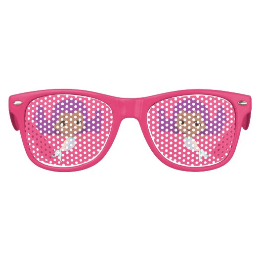 ブラウンスキンマーメイドかわいい キッズサングラス (正面)