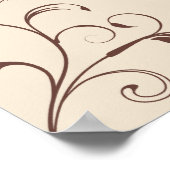 ブラウンスクエアウェディングレセプションシーティングチャート ポスター (角)