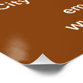 ブラウンスクエア光沢ポスターのビジネスブランド ポスター (コーナー)