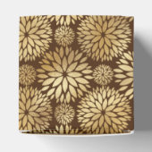 ブラウンスタイリッシュと金ゴールドのダリアスのパターン フェイバーボックス (上部)