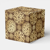 ブラウンスタイリッシュと金ゴールドのダリアスのパターン フェイバーボックス (裏面サイド)