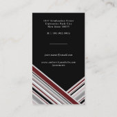 ブラウンスタイリッシュピ名門私立校風のンストライプモダン卒業生 コーリングカード (裏面)