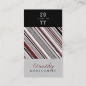 ブラウンスタイリッシュピ名門私立校風のンストライプモダン卒業生 コーリングカード (正面)