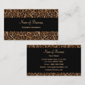 ブラウンスタイリッシュレオパード印刷ラグジュアリー動物パターン 名刺 (正面/裏面)