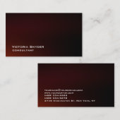 ブラウンスタイリッシュレッドプロフェッショナル 名刺 (正面/裏面)