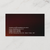 ブラウンスタイリッシュレッドプロフェッショナル 名刺 (裏面)