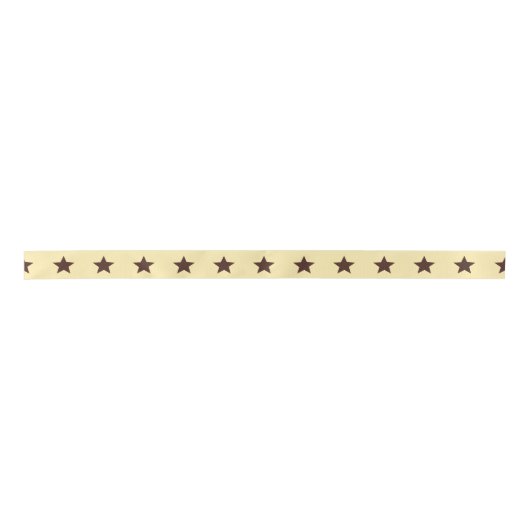 ブラウンスタークリーム サテンリボン (正面)