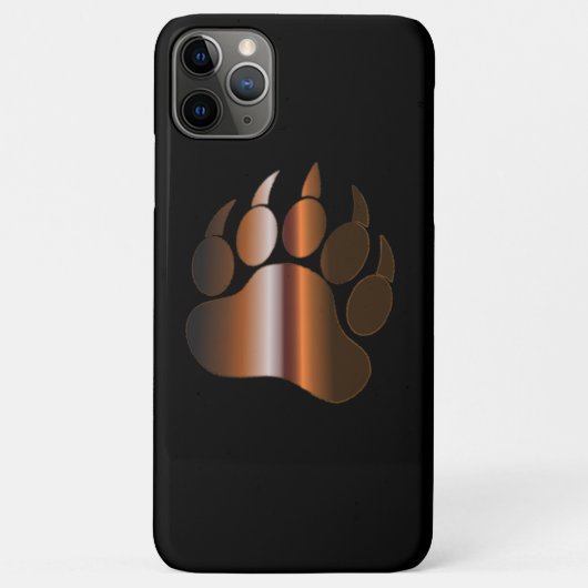ブラウンスチールベアパウ Case-Mate iPhoneケース (裏面)