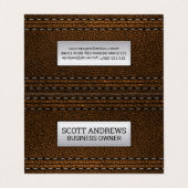 ブラウンステッチ革 名刺 (外部フラット)