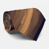 ブラウンストライプのメンズタイ ネクタイ (ロール)