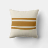 ブラウンストライプズスクエアピロー – ニュートラルミニマリストA クッション (裏面)