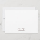 ブラウンストライプベビーシャワー招待状 招待状 (裏面)