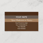 ブラウンストライプ国際的言語hello 名刺 (裏面)