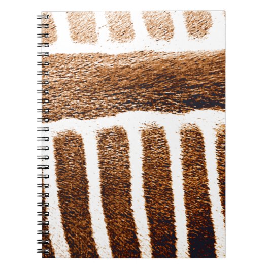 ブラウンストライプ_ ノートブック (正面)