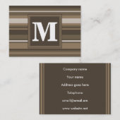 ブラウンストライプ 名刺 (正面/裏面)