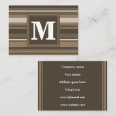 ブラウンストライプ 名刺 (正面/裏面)