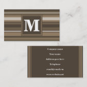 ブラウンストライプ 名刺 (正面/裏面)