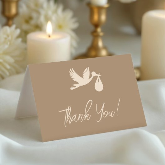 ブラウンストークベビー配信ジェンダーの表示 サンキューカード