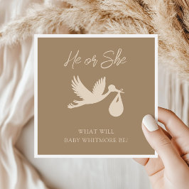 ブラウンストークベビー配信He or She Reveal スタンダードカクテルナプキン